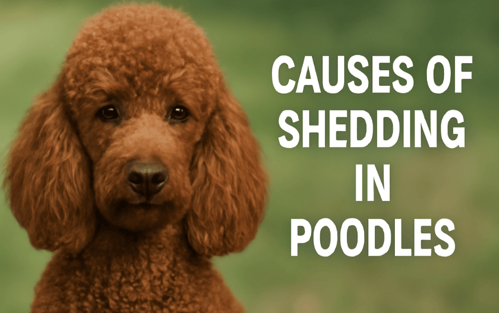 a poodle is sitting