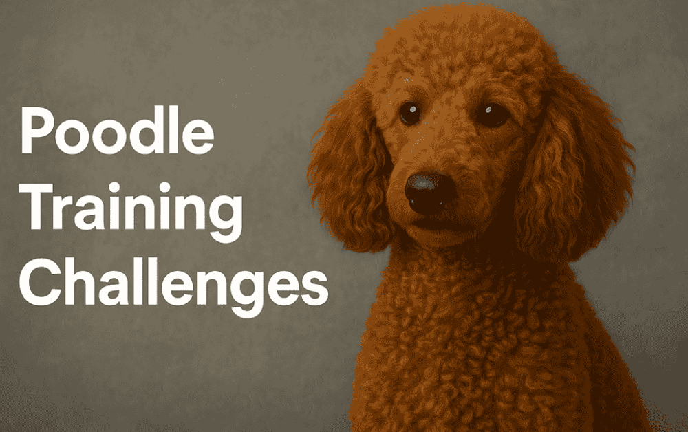 a poodle is sitting