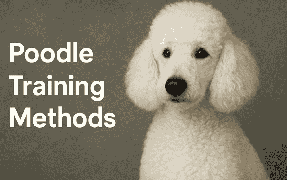 a poodle is sitting